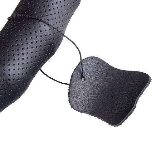 Чохол на кермо VLOD-L892 BK M чорний, один шов, перфорована шкіра Харків - фото 4