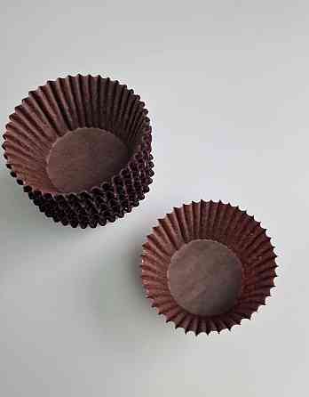 Тартолітка для кексів 5А кругла коричнева D40 H27,5 (100 шт.) (1 уп.) Харків