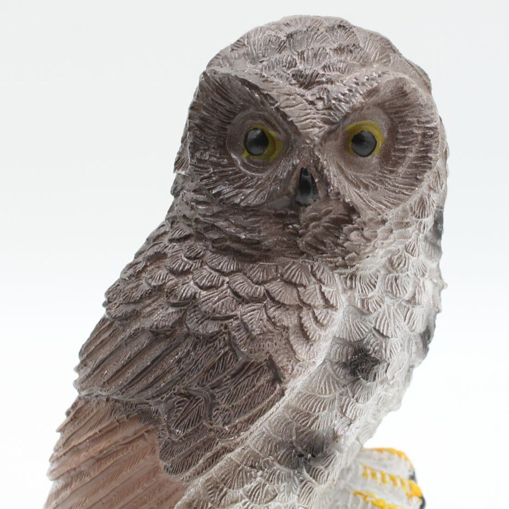 Садовий світильник на сонячній батареї 15,5см, "Сова", Коричневий / Газонний ліхтар / Вуличний ліхтар у вигляді сови Київ - фото 8