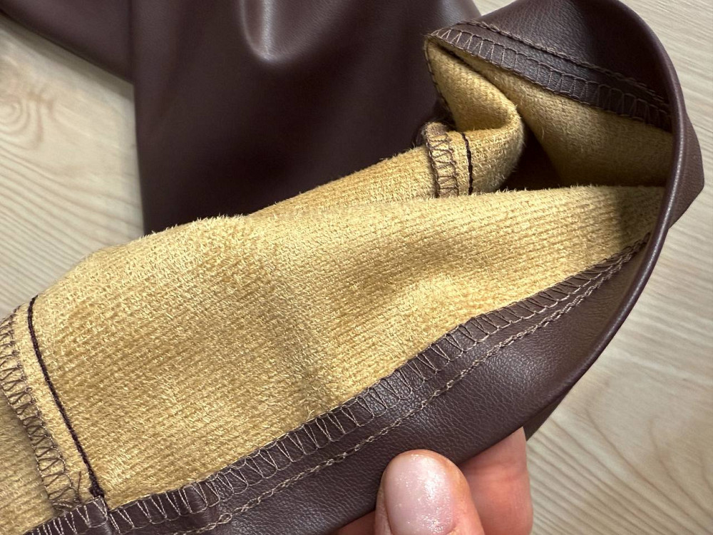 Брюки жіночі Gritana 201 з екошкіри прямі зі стрілкою коричневі, коричневий, XS Київ - фото 15