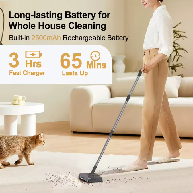 Електровіник Cordless Hand Sweeper 360, бездротовий, акумулятор 2500 мАг, 65 хв роботи, LED Одеса - фото 7