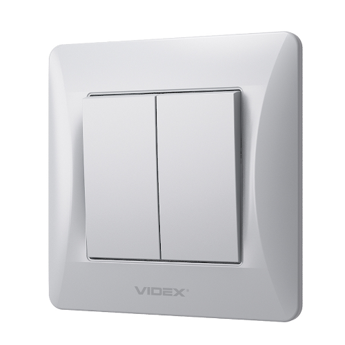 BINERA срібний шовк Вимикач внутрішній 2кл Videx Житомир