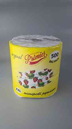 Полотенца бумажные Примьер XXL 1 шт, двухслойные белые бумажные полотенца (4 пачка) Харьков