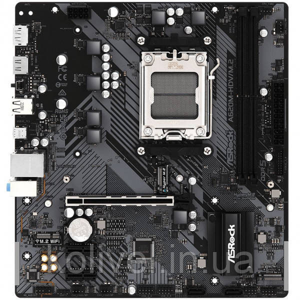 ASRock A620M-HDV/M.2 (AM5/A620, 2*DDR5, PCIex16, DP/HDMI, 2xSATAІІІ, 2xM.2, GLan, 8ch, mATX) (A620M-HDV/M.2) Киев - изображение 6