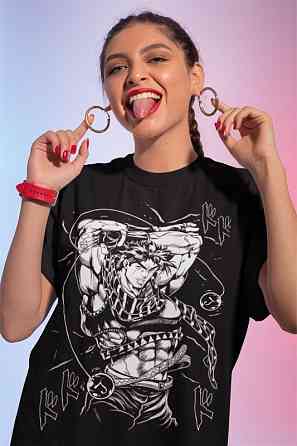 Футболка з аніме принтом Джодіо Джоестар Джоджо С оверсайз (S/M/L) Чорний AnimeJ0370 Дніпро