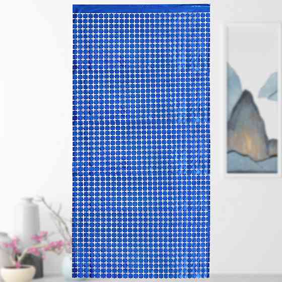 Дождик для фотозоны кубиками с голограммой 2 м на 1 м синий Киев