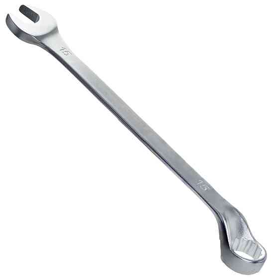 Ключ рожково-накидный глубокий 15мм CrV satine SIGMA (6024151) Ровно