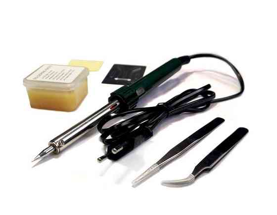 Паяльник електричний з набором інструментів та аксесуарів 6пр.(220V,50Hz,60W,пінцети-2шт,витратники)у сумці Одесса