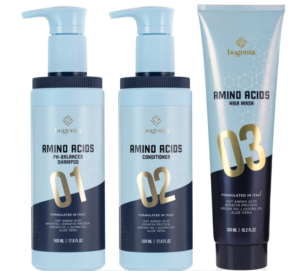Набор для ухода за волосами Bogenia Amino Acids (Шампунь Кондиционер Маска) Запорожье - изображение 1