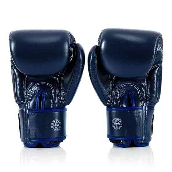 Боксерські рукавиці Fairtex BGV1-ONE (натуральна шкіра) Blue 10 унцій (бинти в комплекті) Каменское