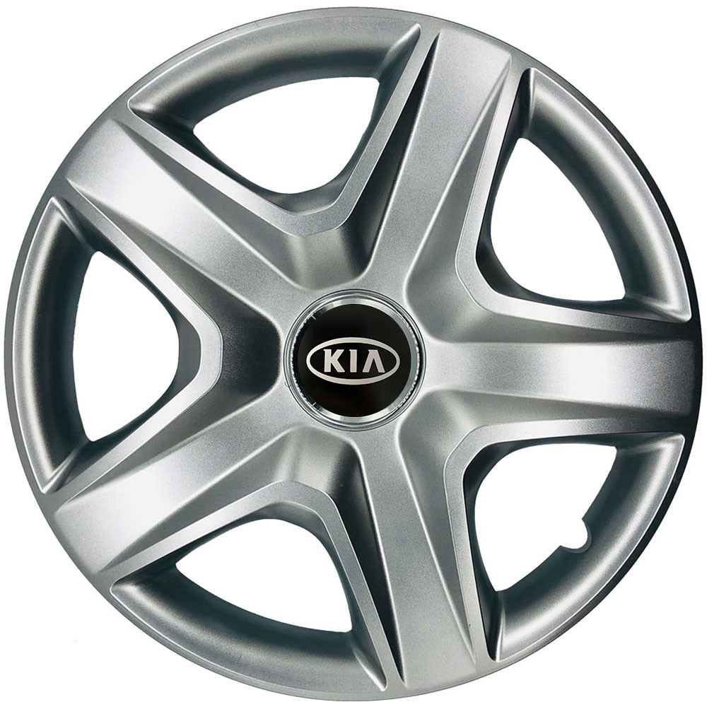 Автомобільні модельні ковпаки R13 Kia 101 4шт, SJS, сріблясті Київ - фото 1