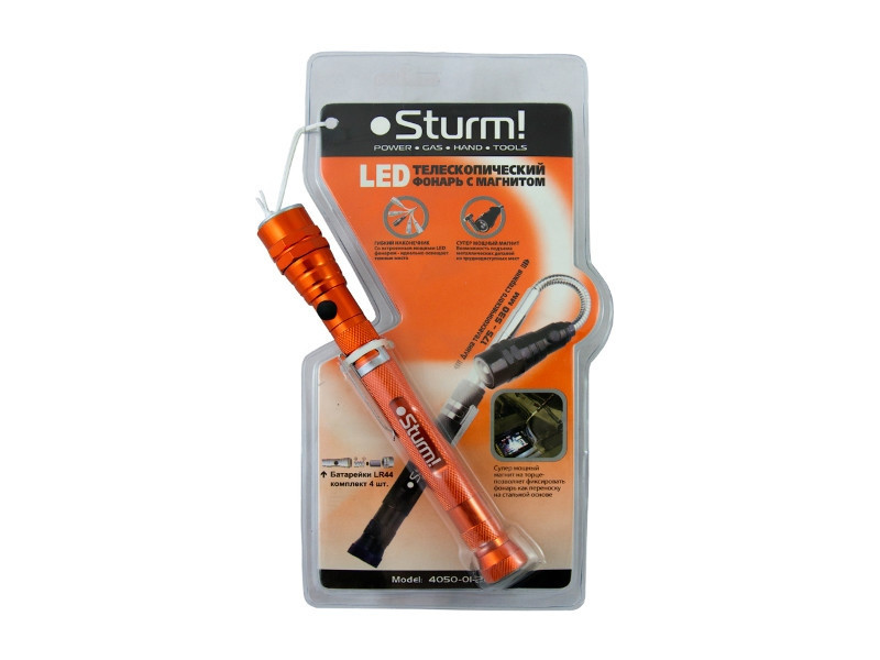 Ліхтарик Led телескопічний з магнітом Sturm 4050-01-2O (читувати опис) Рівне - фото 1