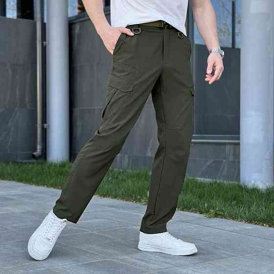 Штани карго чоловічі весняні з кишенями хакі Pobedov Tactical Soft Київ