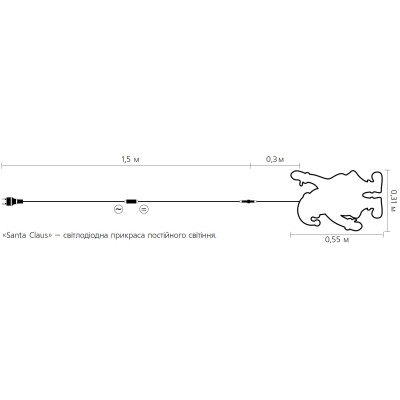 Гірлянда Delux MOTIF Santa Claus 55 х 31 см IP44 EN (90017989) Вінниця - фото 2