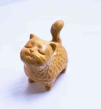 Деревянная фигурка кот 4 см, декоративная статуэтка кота из дерева Киев