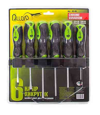 Набір викруток 6 предм. шліць та хрест ALLOID планка для кріплення Вінниця