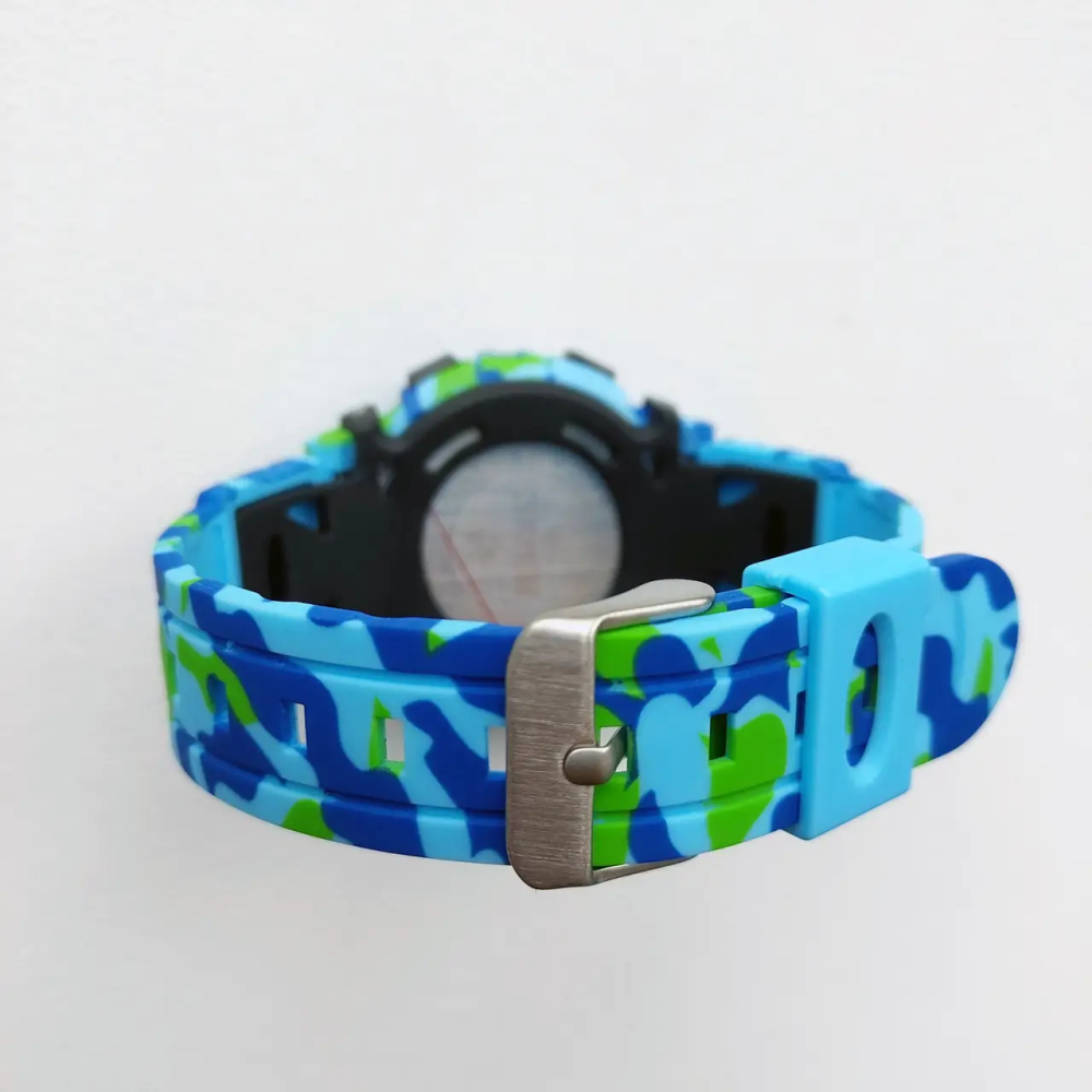 Дитячий спортивний наручний годинник Skmei Kids 1548 (Світло-синій камуфляж) Київ - фото 10