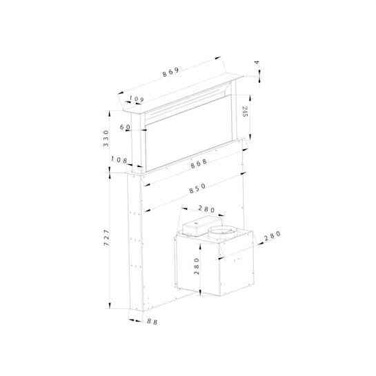 Витяжка прихованого монтажу Royal Flush 90 см 576 м3/год Klarstein Німеччина Рівне