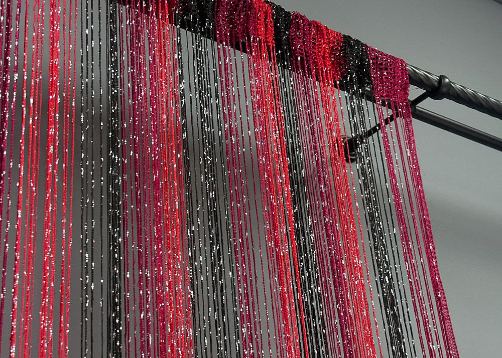 Шторы-нити с люрексом Красный с черным и бордовым 300х300см 1 шт (61-108) Киев - изображение 8