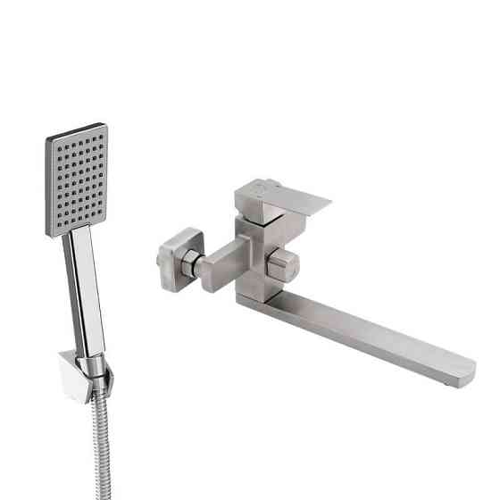 Змішувач для ванни Lidz (NKS) 10 30 005-1 New з душовим гарнітуром, сатин Київ