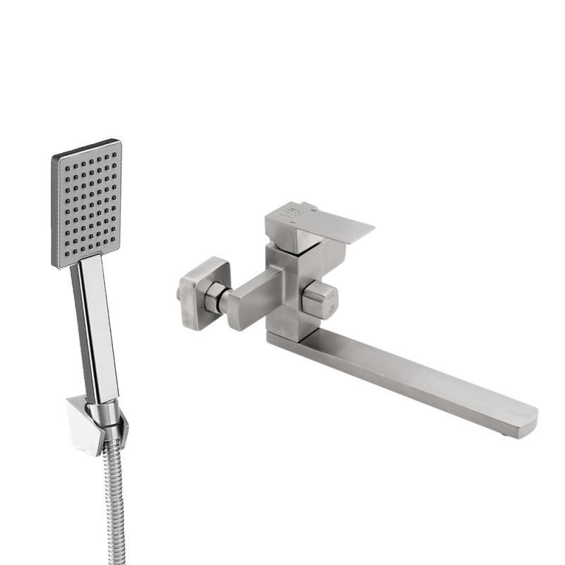 Змішувач для ванни Lidz (NKS) 10 30 005-1 New з душовим гарнітуром, сатин Київ - фото 1