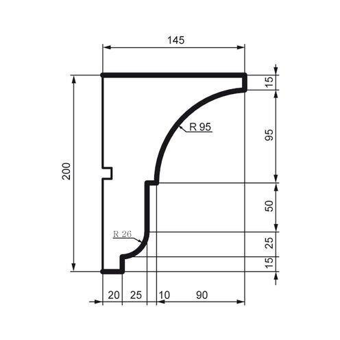 Карниз фасадный Prestige Decor KC 119 Днепр - изображение 2