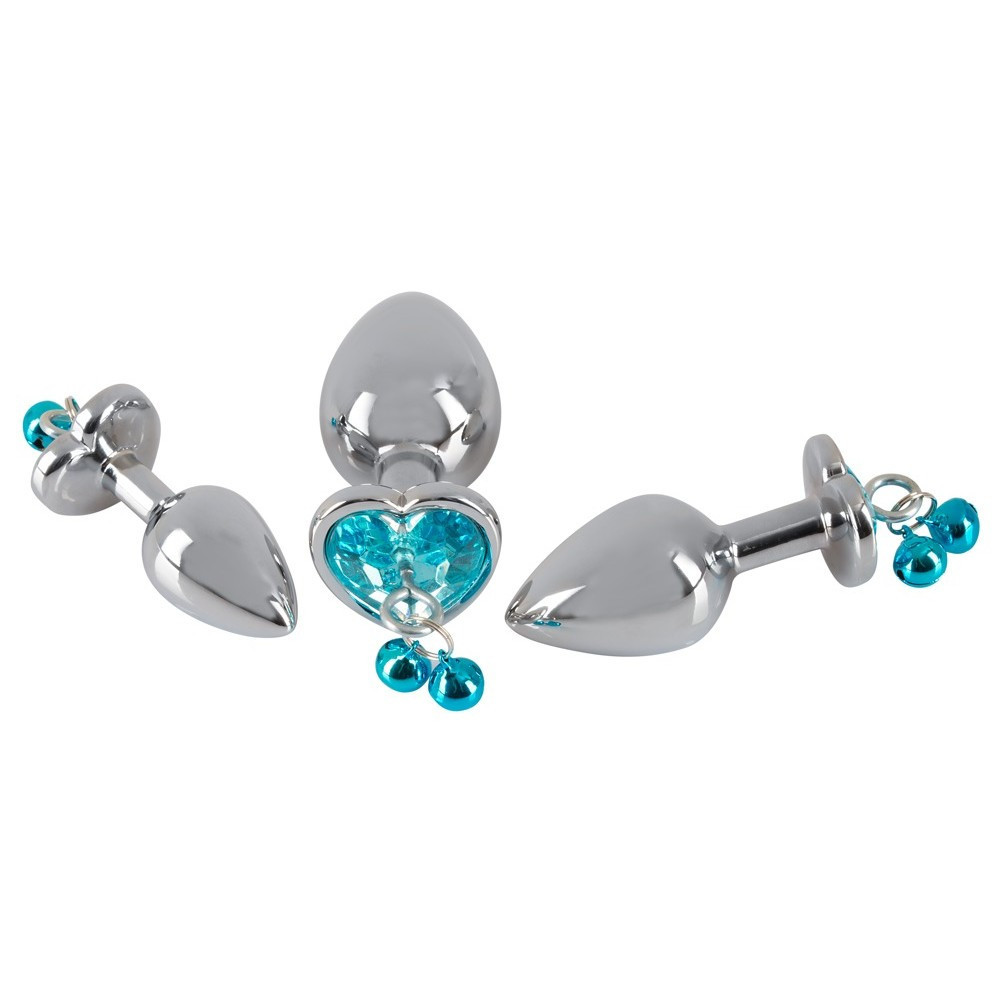 Анальные пробки с поводком You2Toys Butt Plug Set, серебристые Sex Aura Киев - изображение 2