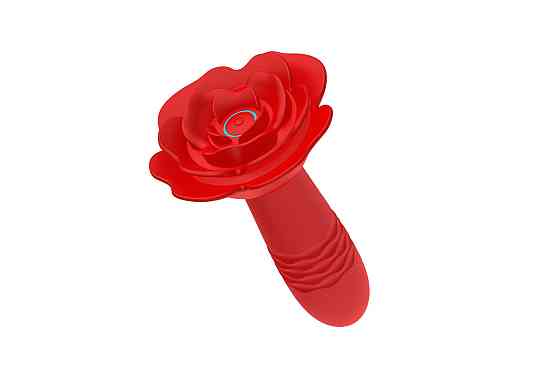 Анальна червона вібро пробка Rose rotating anal plug Sex Aura Київ