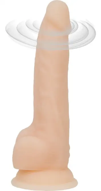 Фалоімітатор з вібрацією та ротацією Naked ADDICTION James 8″ Rotating & Vibrating Dong, пульт ДК Львів - фото 3