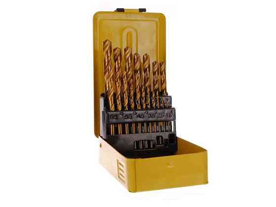 Набір свердел по мет.19 шт.HSS (1-10 мм) титан 11-0319 ТМ MASTER TOOL Київ