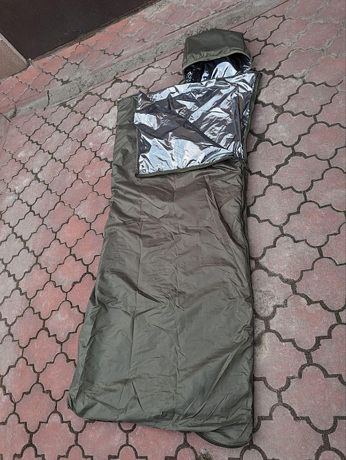 Демісезонний спальний мішок просторий Omni-Heat. Спальник ЗСУ. Військовий спальний мішок збільшень  Дніпро - фото 3
