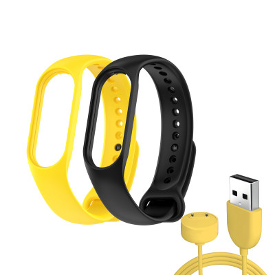 Ремінець до фітнес браслета Armorstandart комплект 3шт Xiaomi Mi Band 7/6/5 New Style Yellow (ARM77040) Вінниця - фото 1