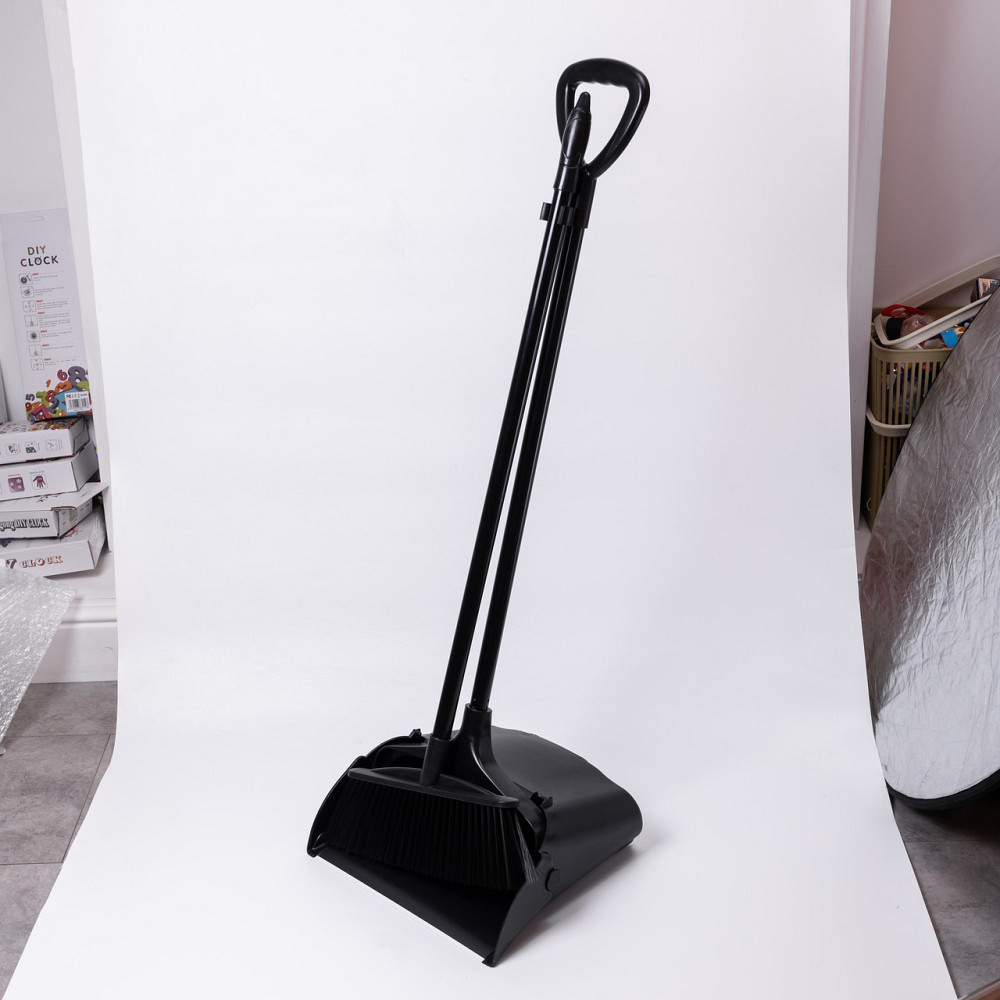 Веник і совок з довгою ручкою для прибирання чорні Київ - фото 7