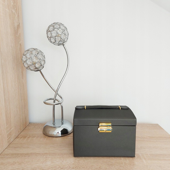 Скринька - футляр для зберігання прикрас з ключем Beautylushh (6348) Black Нововолинськ - фото 9