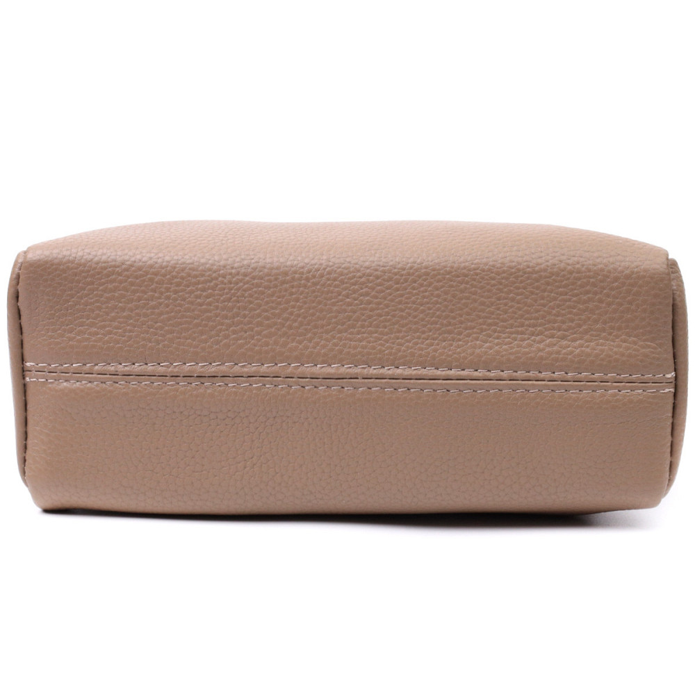 Сумка для женщин с акцентом на стильный бегунок из натуральной кожи Vintage 22650 Бежевая Киев - изображение 6