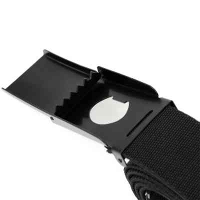 Ремень Vintage Текстильный с черной пряжкой Черный (20530) Винница