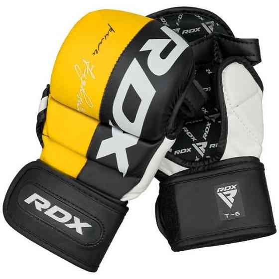 Рукавиці для ММА (Греплінгові рукавички) RDX T6 Plus Rex Yellow XL (капа в комплекті) Каменское