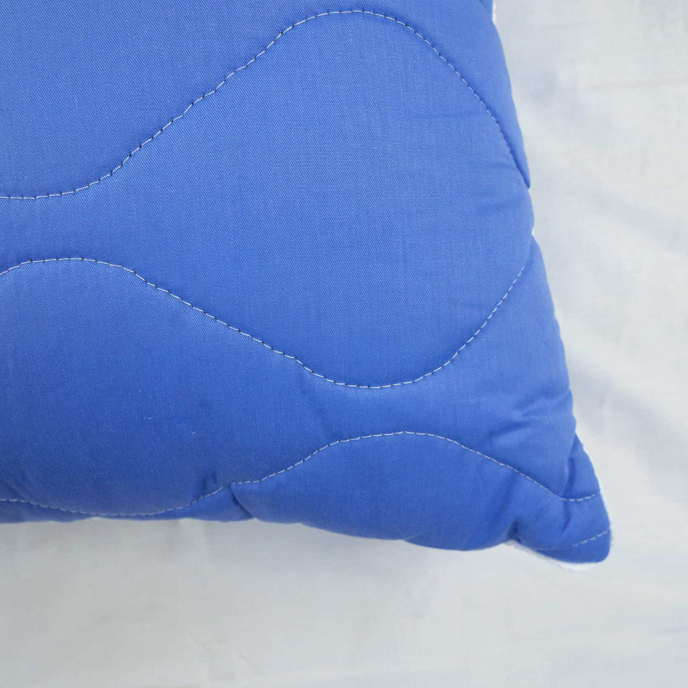 Подушка конопляна стьобана YouStar 50х70 см чохол 100% бавовна Сатин (Синій) Суми - фото 2