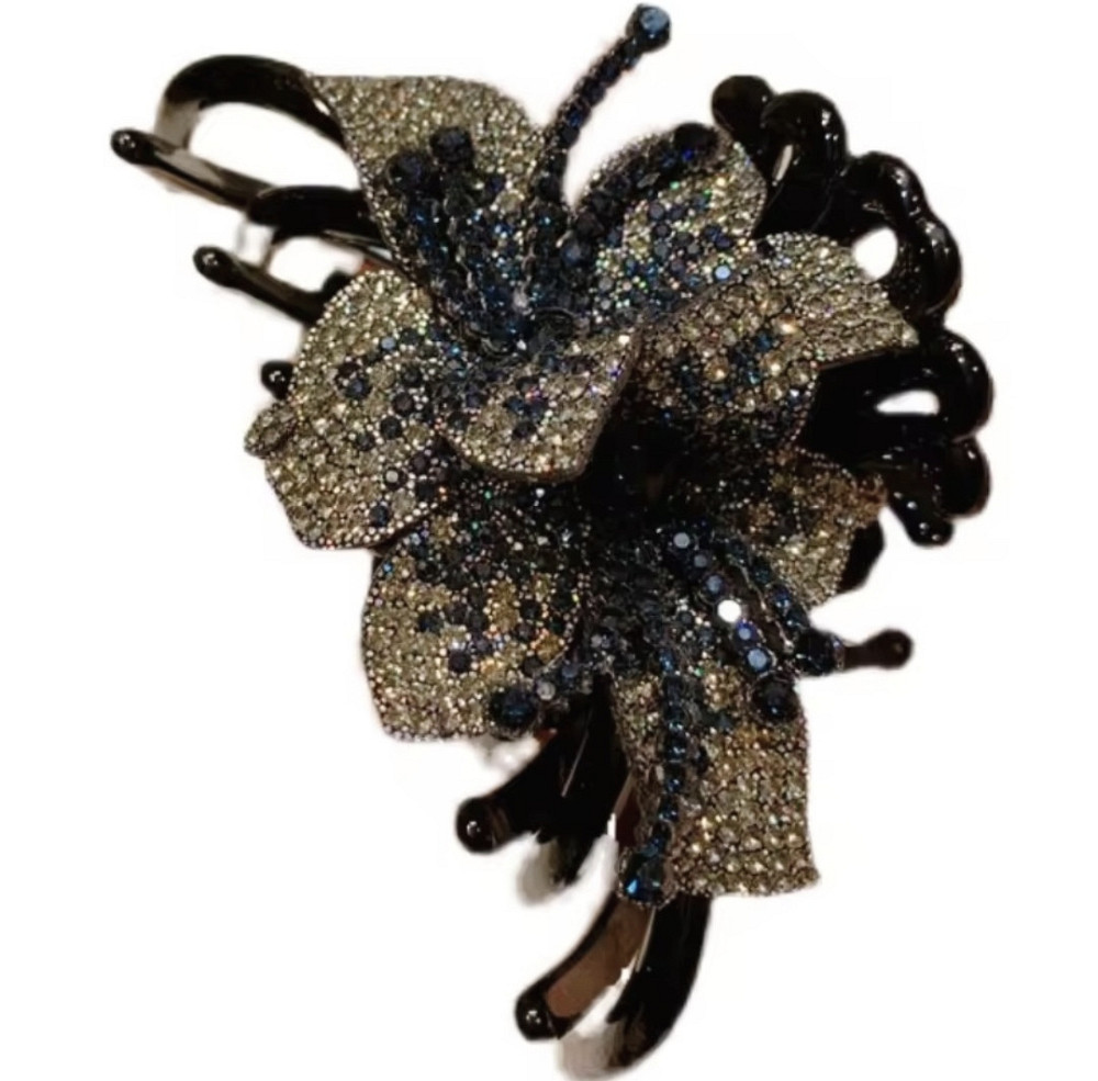 Шпилька-крабик для волосся "Квітки" Хакі Сміла - фото 6