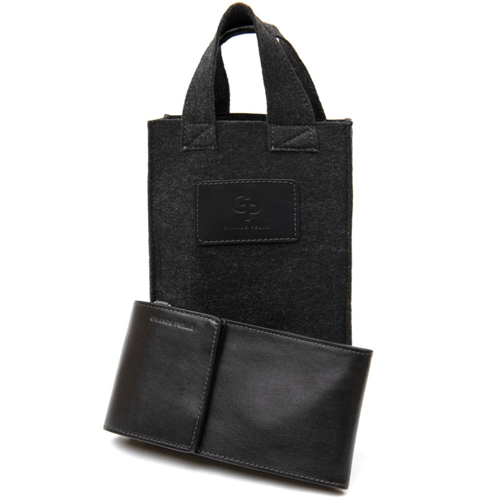 Мужская кожаная сумка-кошелек GRANDE PELLE 11440 Черный Киев - изображение 7