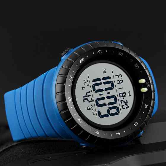 Чоловічий наручний годинник Skmei 1420 Синій ремінець Вінниця