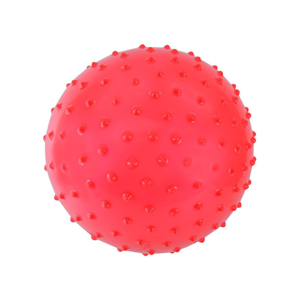Мячик детский с шипами MB0112 резиновый 18 см, 58 грамм Красный Винница - изображение 1