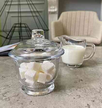 Набір цукорниця 200 мл + духовка 180 мл скляний "Home collection" для дому та ресторану Київ