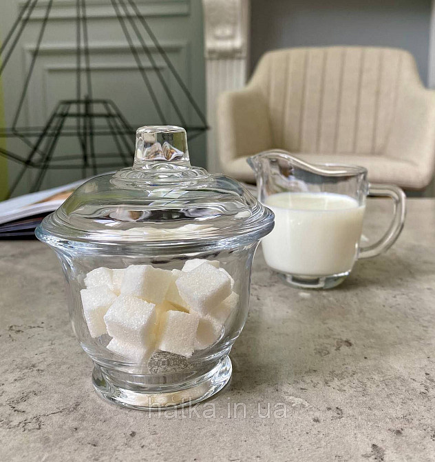 Набір цукорниця 200 мл + духовка 180 мл скляний "Home collection" для дому та ресторану Київ - фото 5