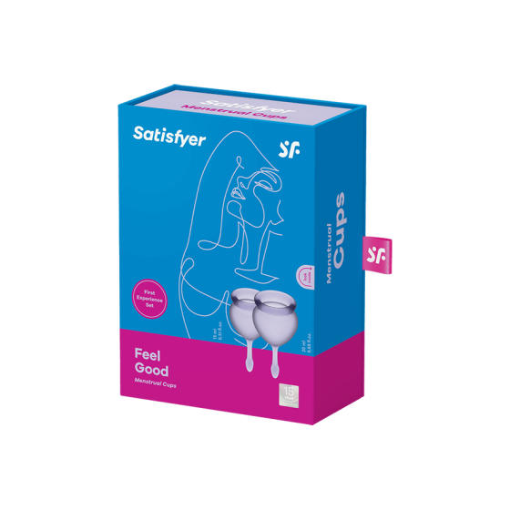 Набор многоразовых менструальных чаш Satisfyer Feel good медицинский силикон, 15 мл и 20 мл Sex Aura Киев