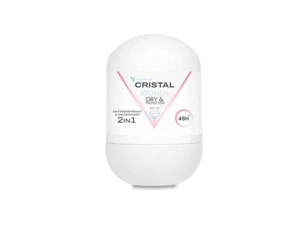 Дезодорант-антиперспирант 50мл Шариковый 2в1 для женщин ТМ CRISTAL Киев - изображение 1