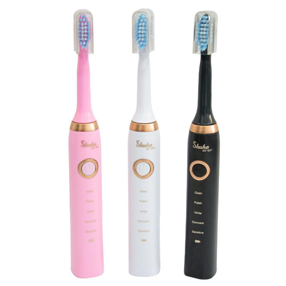 Электрическая зубная щетка Shuke с 4 насадками / Аккумуляторная зубная щетка / Ультразвуковая электрощетка Киев - изображение 5