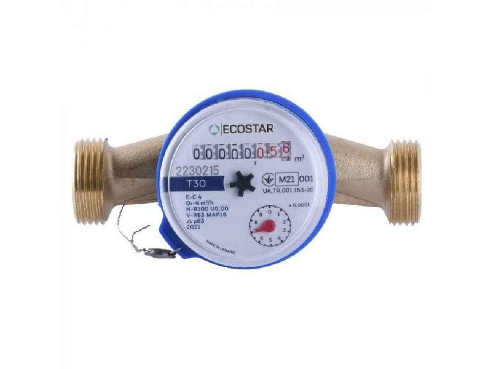 Счетчик холодной воды DN15 1/2 L110 E-C 2,5 (без штуцеров) ТМ ECOSTAR Киев - изображение 1