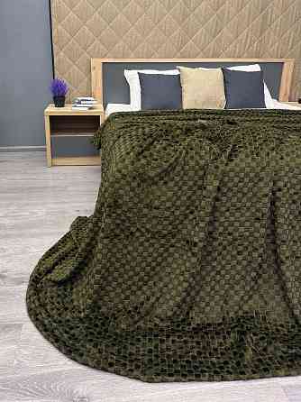 Плед-покривало Шахи 200х210 см (+-5см) Хакі (87-037) Київ
