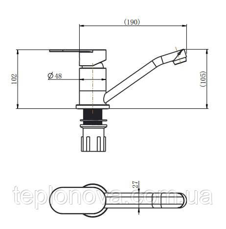 Змішувач для умивальника VENTA VL453KS Чернівці - фото 4